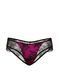 Чорно-рожеві трусики-чіки Rose Lace Overlay Cheeky Panty чорний