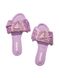 Фіолетові атласні домашні тапочки Victoria’s Secret Satin Bow Slide Slippers, S