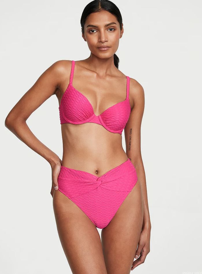 Розовый раздельный купальник Victoria's Secret Mix-and-Match Twist, 32B, XS