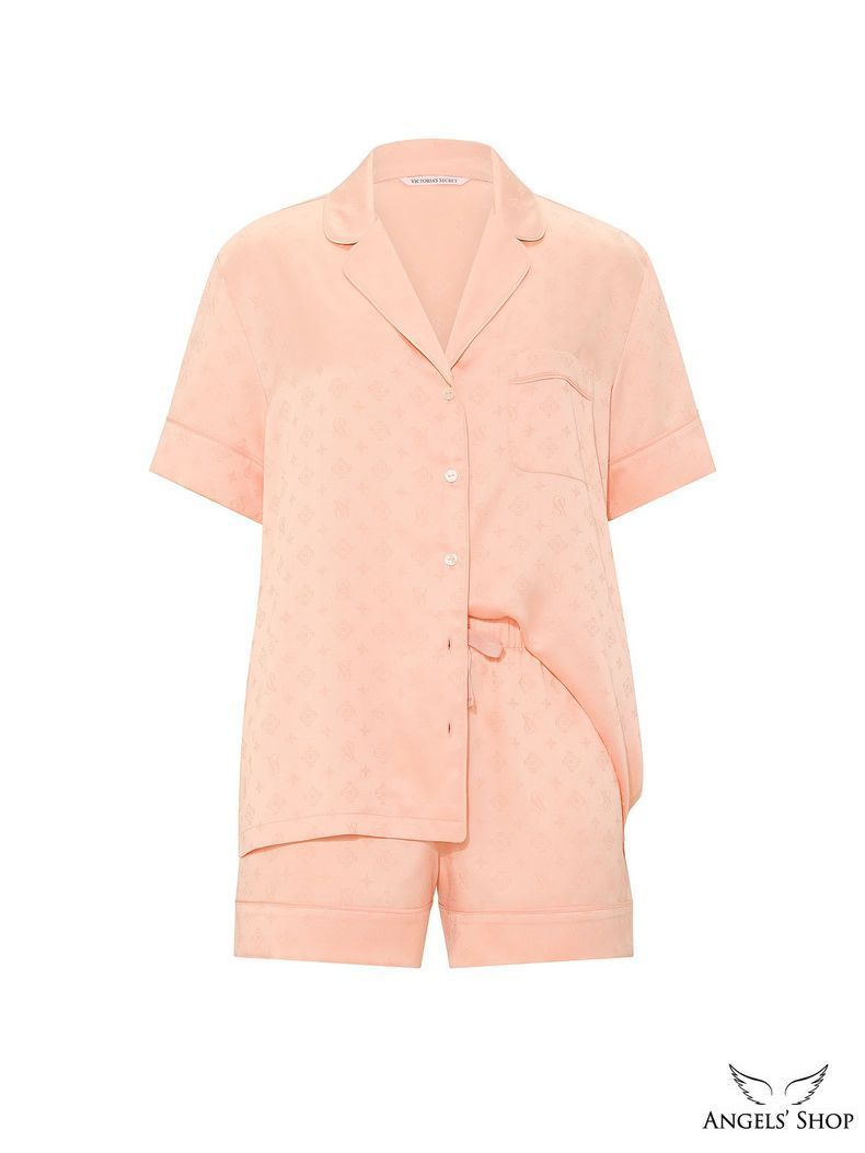 Сатинова піжама Signature Satin Short Pajama Set Victoria's Secret