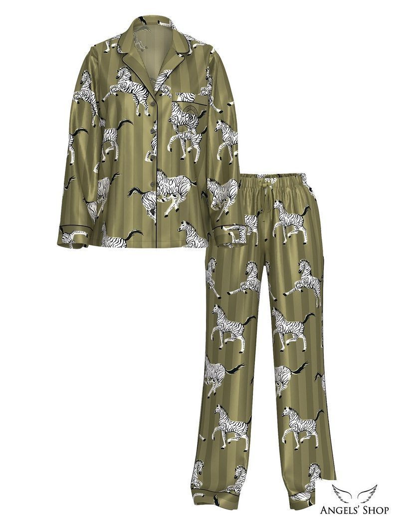 Сатиновая пижама Glazed Satin Long Pajama Set Victoria's Secret