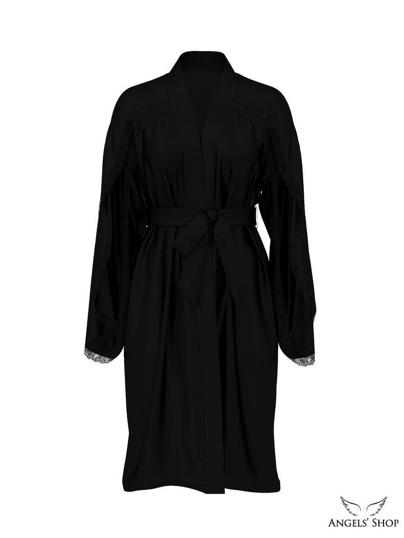 Сатиновий халат Satin Rose Lace-Trim Midi Robe Victoria's Secret