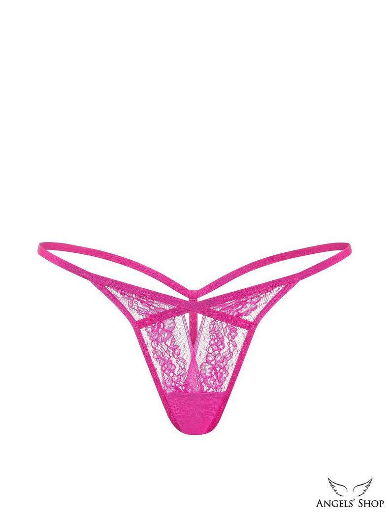 Трусики-стрінги Rose Lace Strappy Cut-Out V-String Panty рожевий