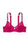 Розовый комплект белья со стразами Victoria’s Secret Bombshell Shine Strap, 34DD, S