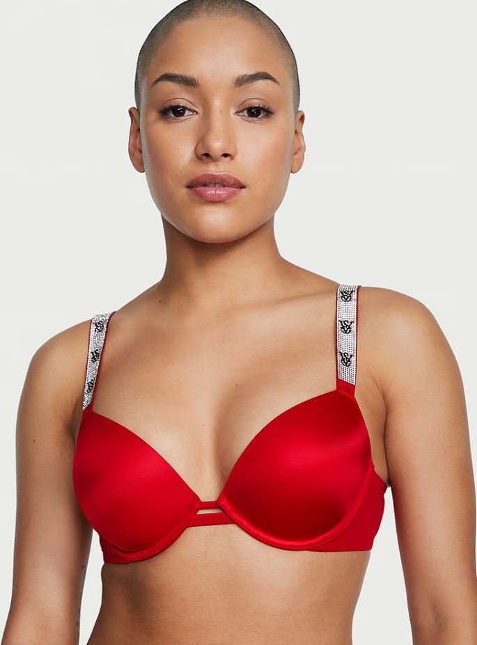 Красный бюстгальтер со стразами с пуш-ап Victoria's Secret Embellished Very Sexy, 34A