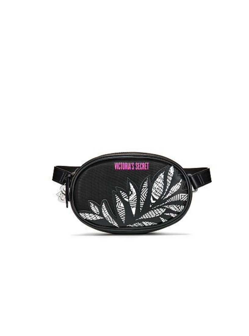 Сумка на пояс Victoria's Secret Graphic Blooms Crossbody Belt Bag Purse Black