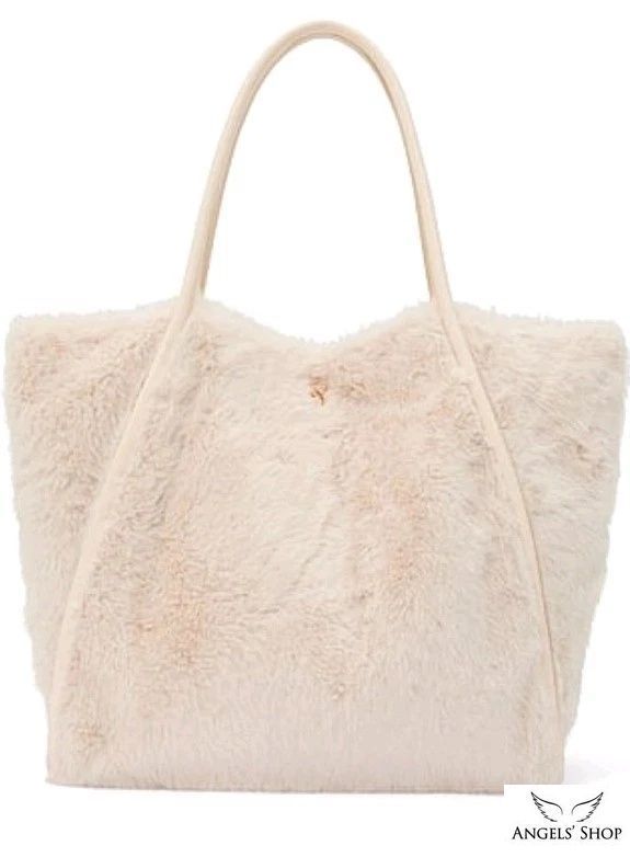 Плюшева сумка Victoria&rsquo;s Secret Luxe Cream Faux Fur Tote