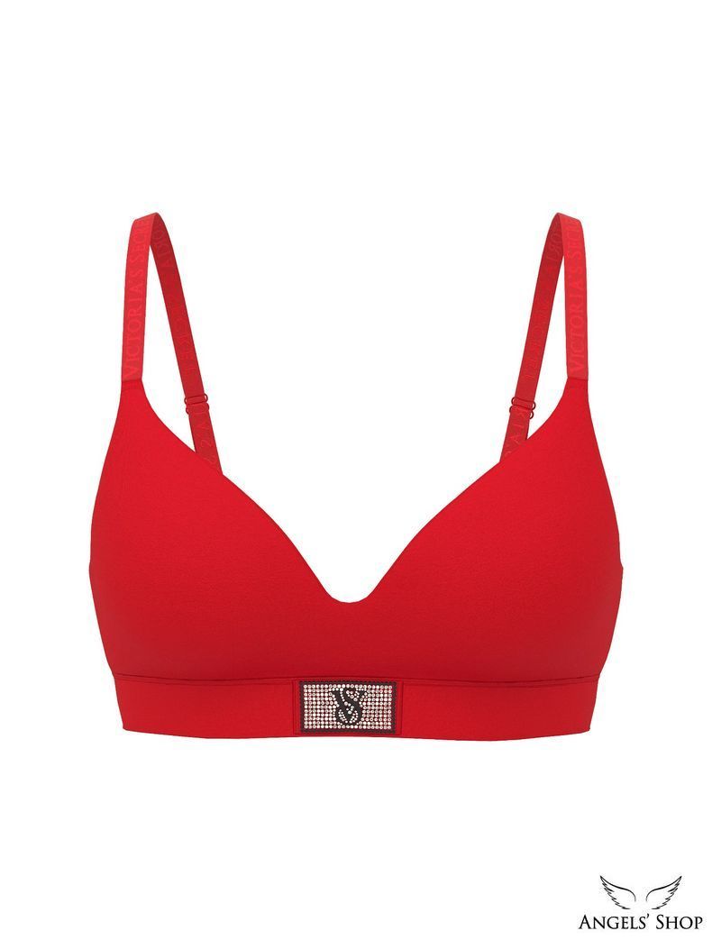 Червоний бюстгальтер Shine Patch Lightly Lined Wireless Bra червоний