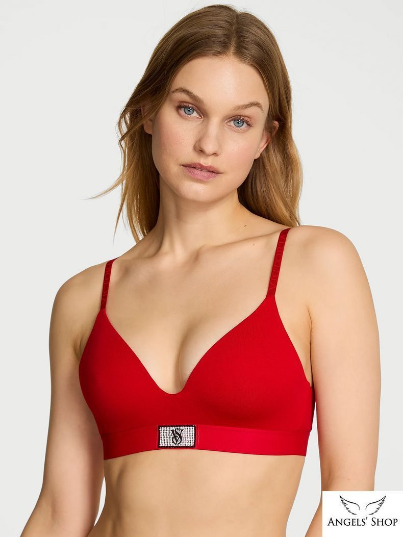 Червоний бюстгальтер Shine Patch Lightly Lined Wireless Bra червоний