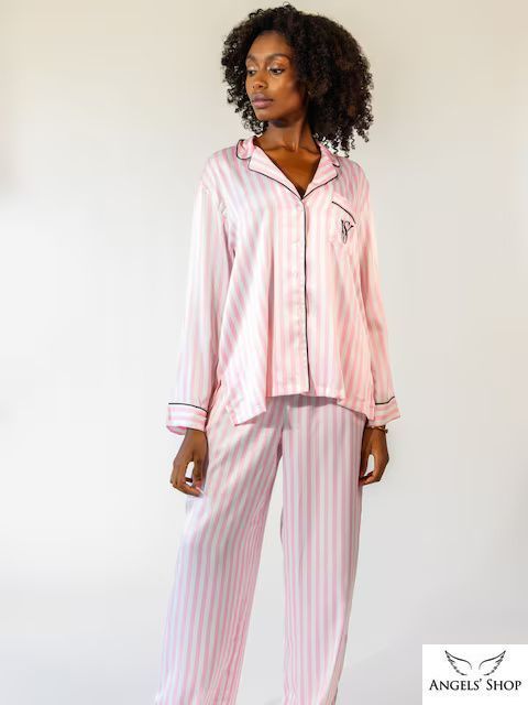 Сатинова піжама Satin Long Pajama Set Victoria's Secret