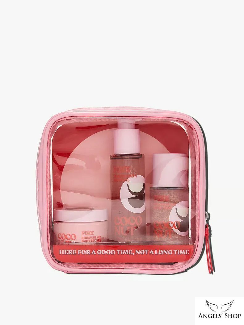 Подарунковий набір Victoria's Secret PINK Coconut Let's Glow Away Shimmer Travel Set