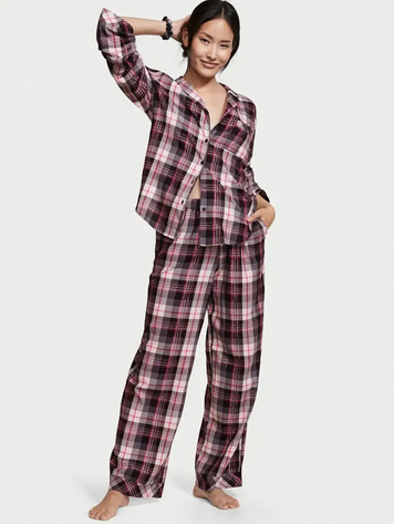 Фланелева піжама Victoria's Secret Shimmer Flannel Long PJ Set, XS