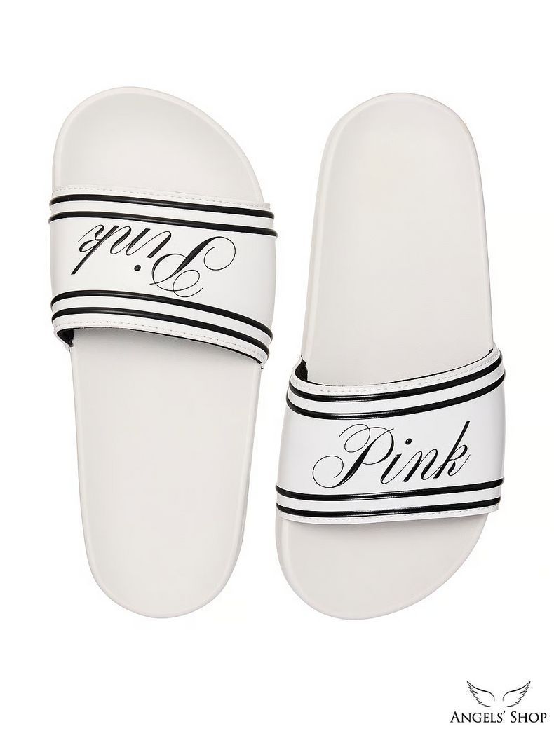 Пляжные шлёпанцы PINK Slides белый