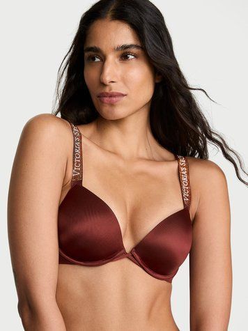 Бюстгальтер Logo Shine Strap Push-Up Bra Victoria&rsquo;s Secret