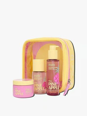 Подарунковий набір Victoria's Secret PINK Pineapple Let's Glow Away Shimmer Travel Set
