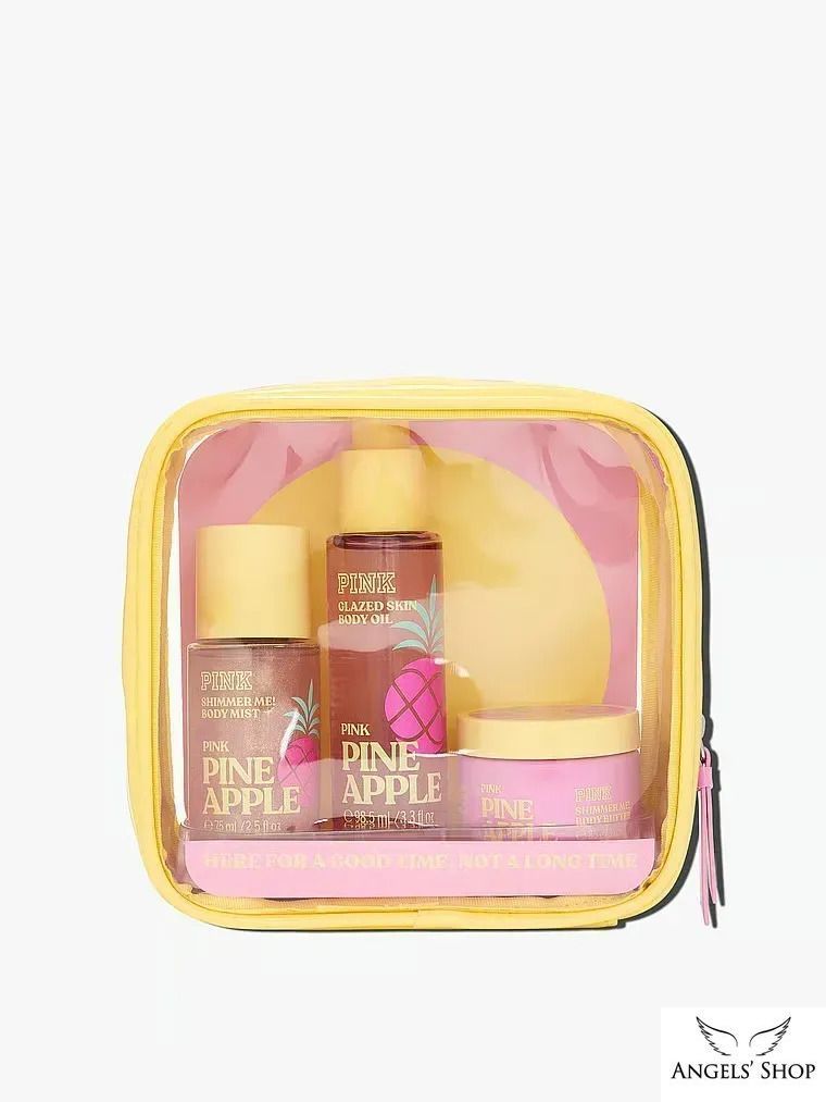 Подарунковий набір Victoria's Secret PINK Pineapple Let's Glow Away Shimmer Travel Set