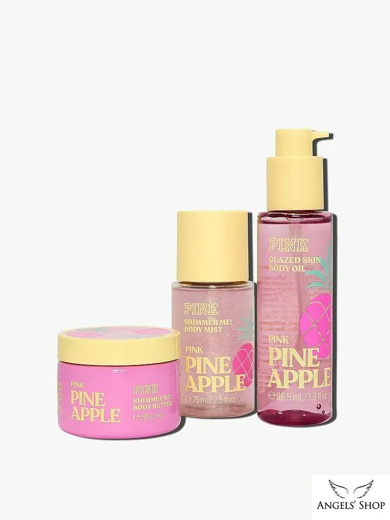 Подарунковий набір Victoria's Secret PINK Pineapple Let's Glow Away Shimmer Travel Set