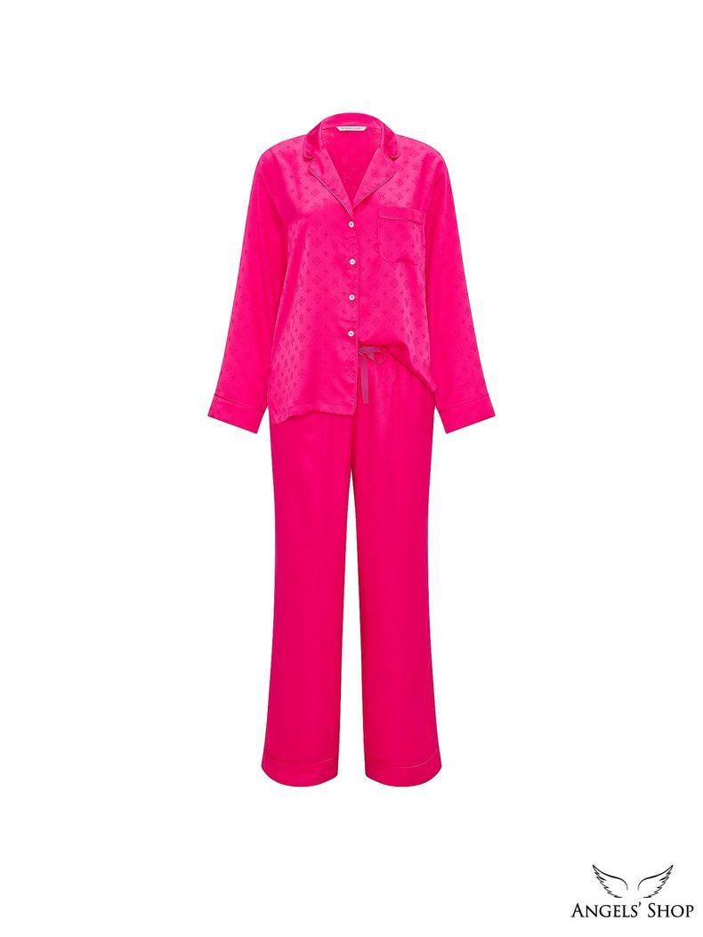 Сатиновая пижама Signature Satin Long Pajama Set Victoria's Secret
