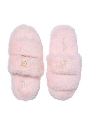 Тапочки Luxe Plush Double Strap Slippers Victoria&rsquo;s Secret