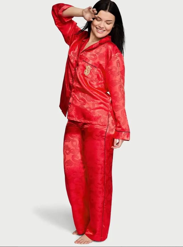 Червона сатинова піжама Victoria's Secret, XS