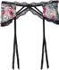 Чорний пояс для панчіх з квітковим візерунком Victoria's Secret Wild Roses Garter Belt, XS\S
