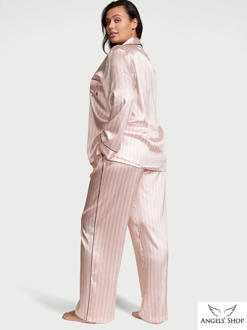 Сатинова піжама Glazed Satin Long Pajama Set Victoria's Secret, L