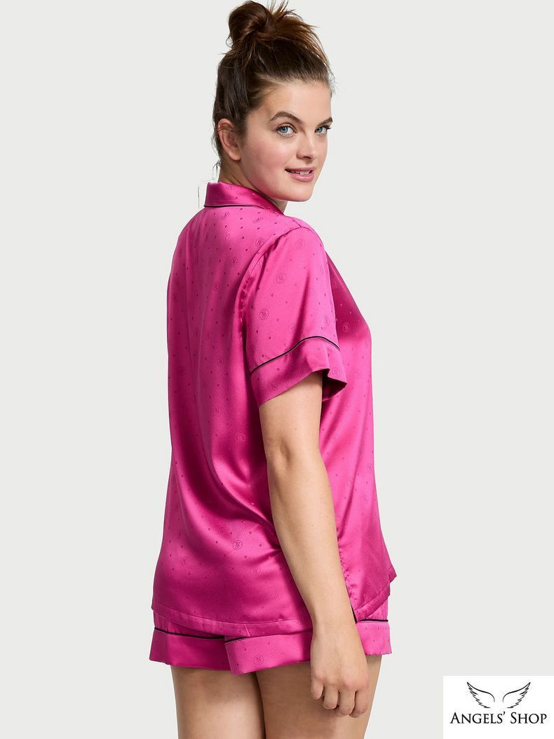 Рожева піжамка Satin Short Pajama Set, M