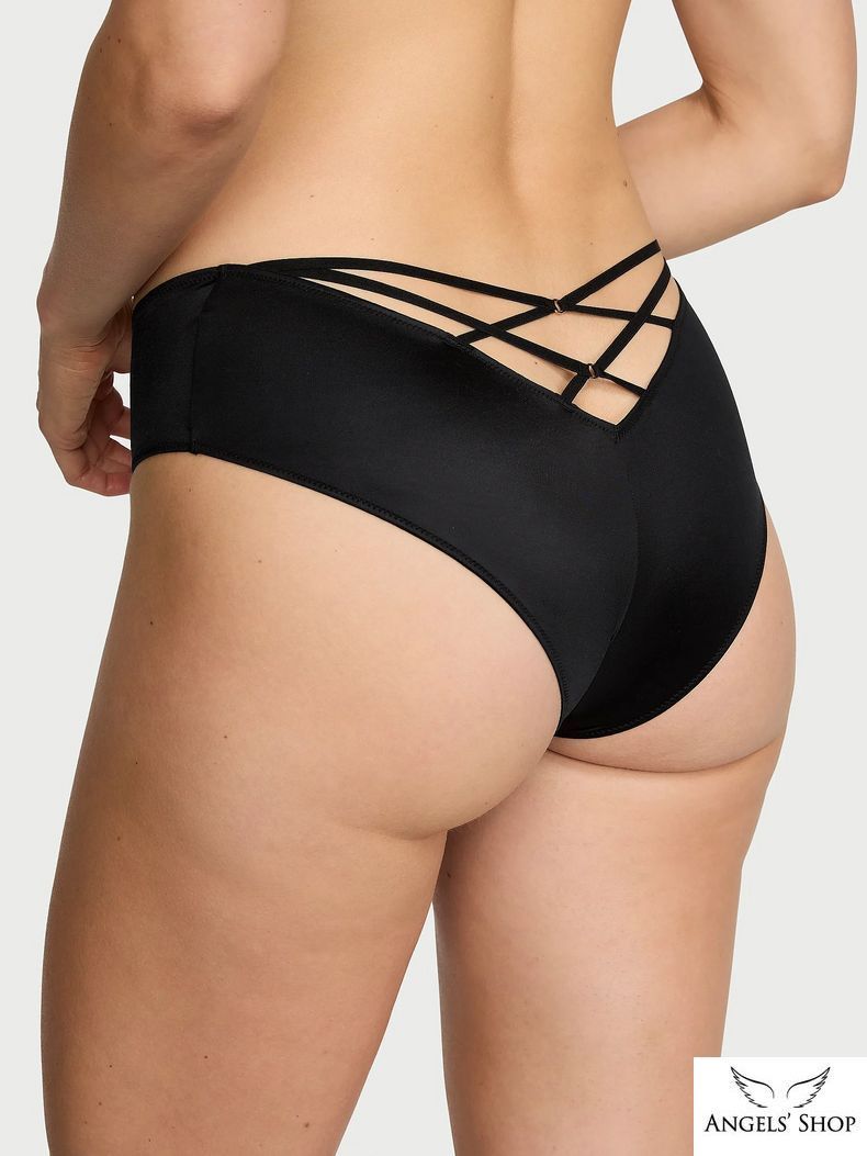 Трусики Strappy-Back High-Leg Cheeky Panty черный
