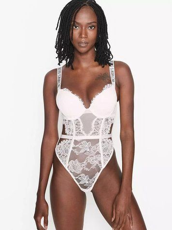 Боди Bombshell Shine Strap White Victoria's Secret, M
