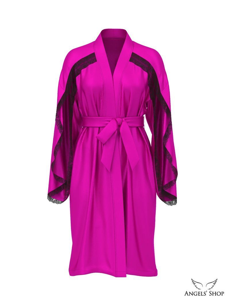 Сатиновий халат Satin Rose Lace-Trim Midi Robe Victoria's Secret