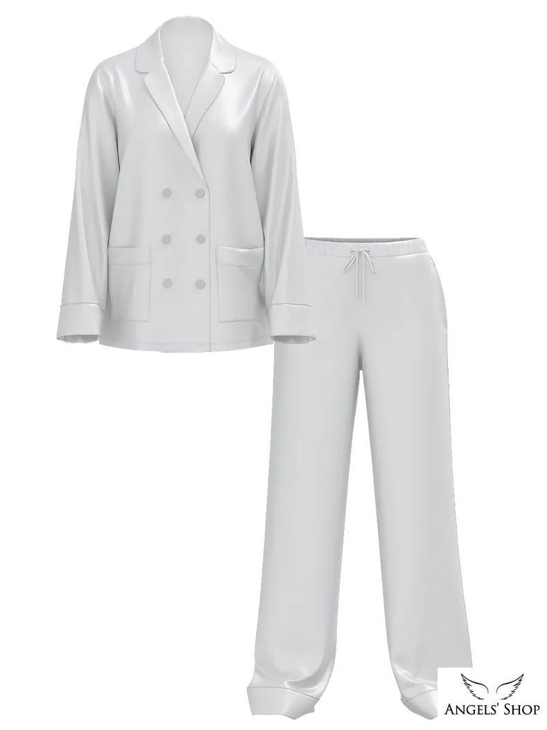 Серая сатиновая пижама Victoria's Secret The Satin Long PJ Set, XS