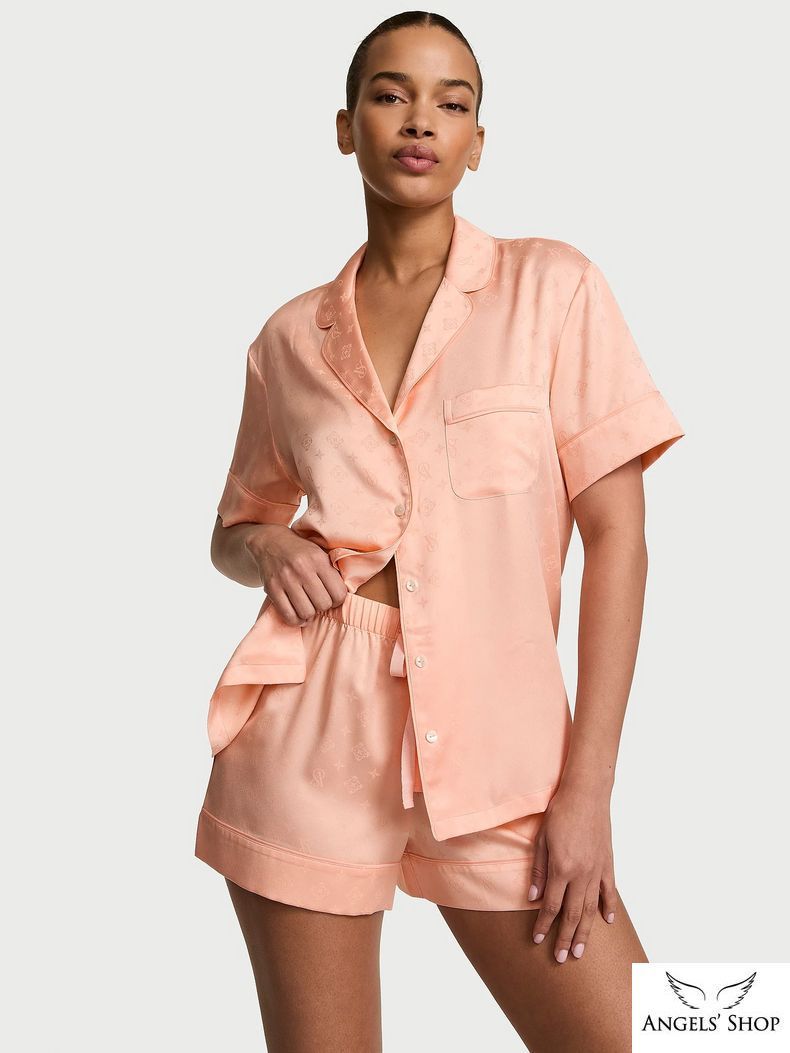 Сатинова піжама Signature Satin Short Pajama Set Victoria's Secret, S