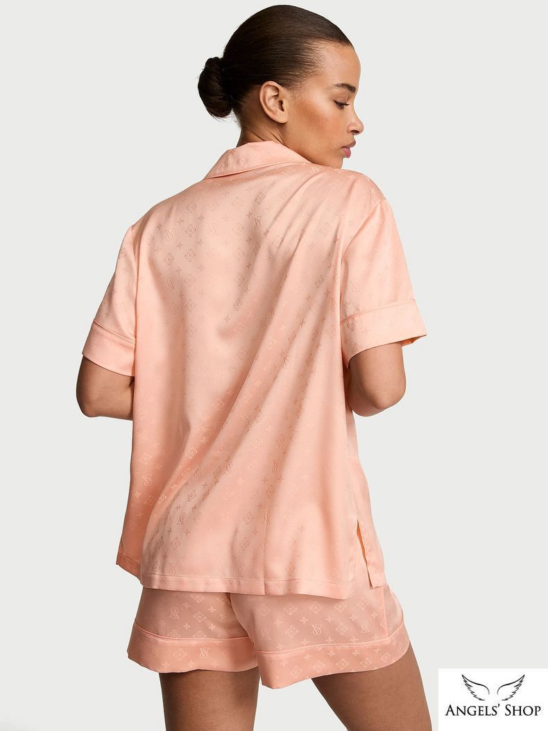 Сатинова піжама Signature Satin Short Pajama Set Victoria's Secret, S