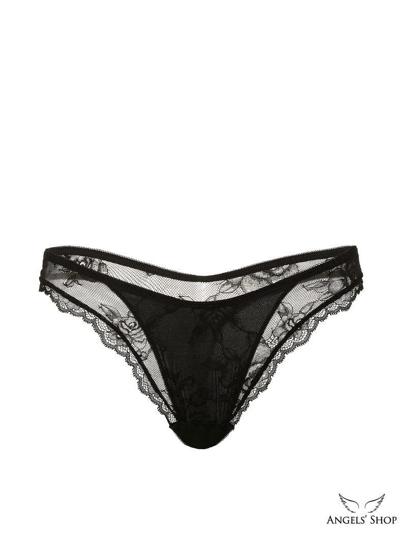 Трусики-стринги Rose Lace Overlay Thong Panty
