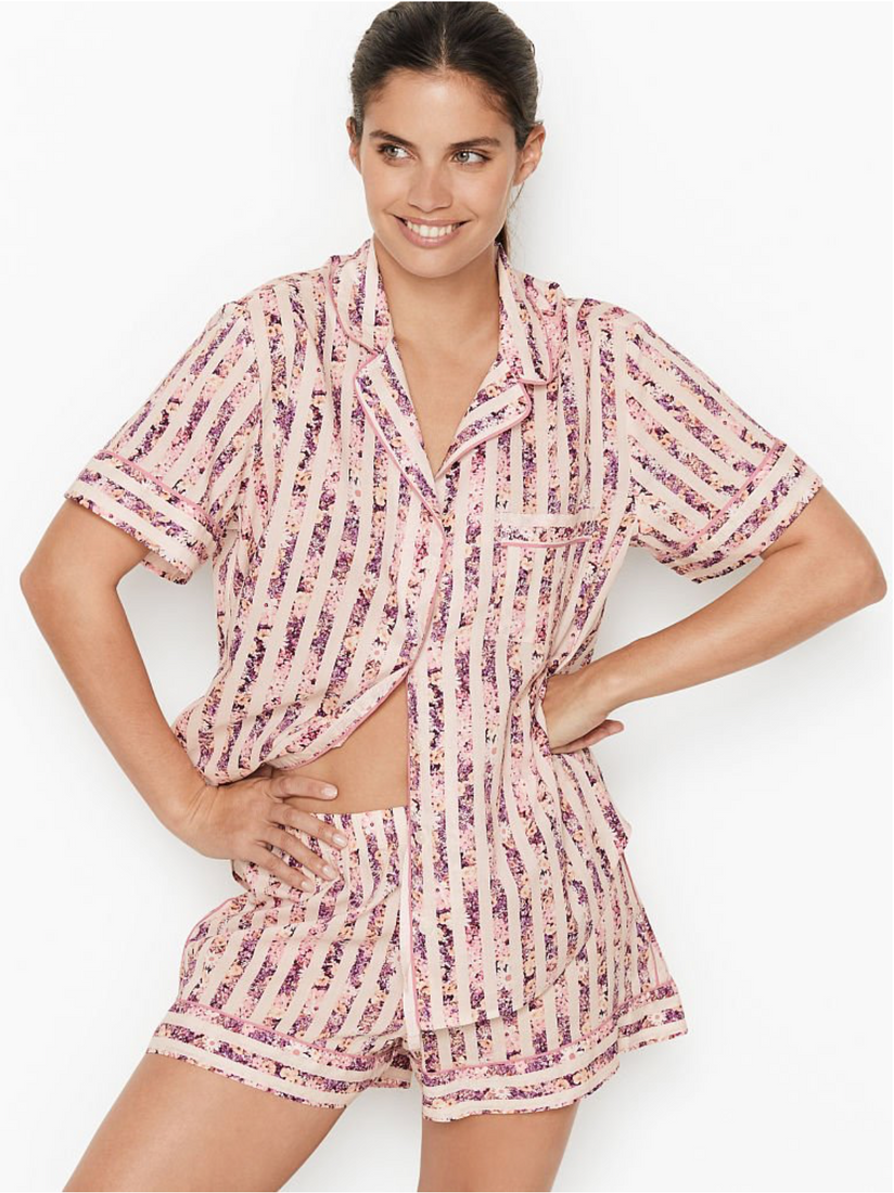 Хлопковая пижама с шортами Victoria's Secret Cotton Short PJ Set, M