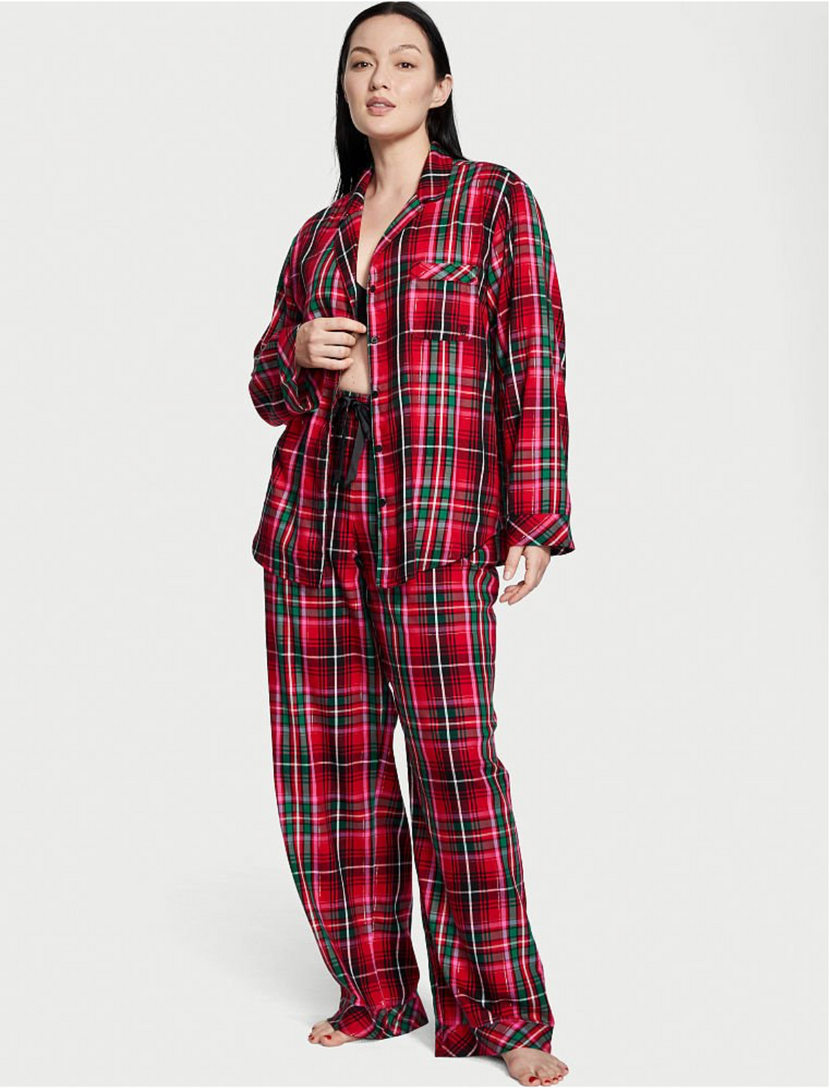Фланелевая пижама Victoria's Secret Flannel Long Sleep PJ Set, XS