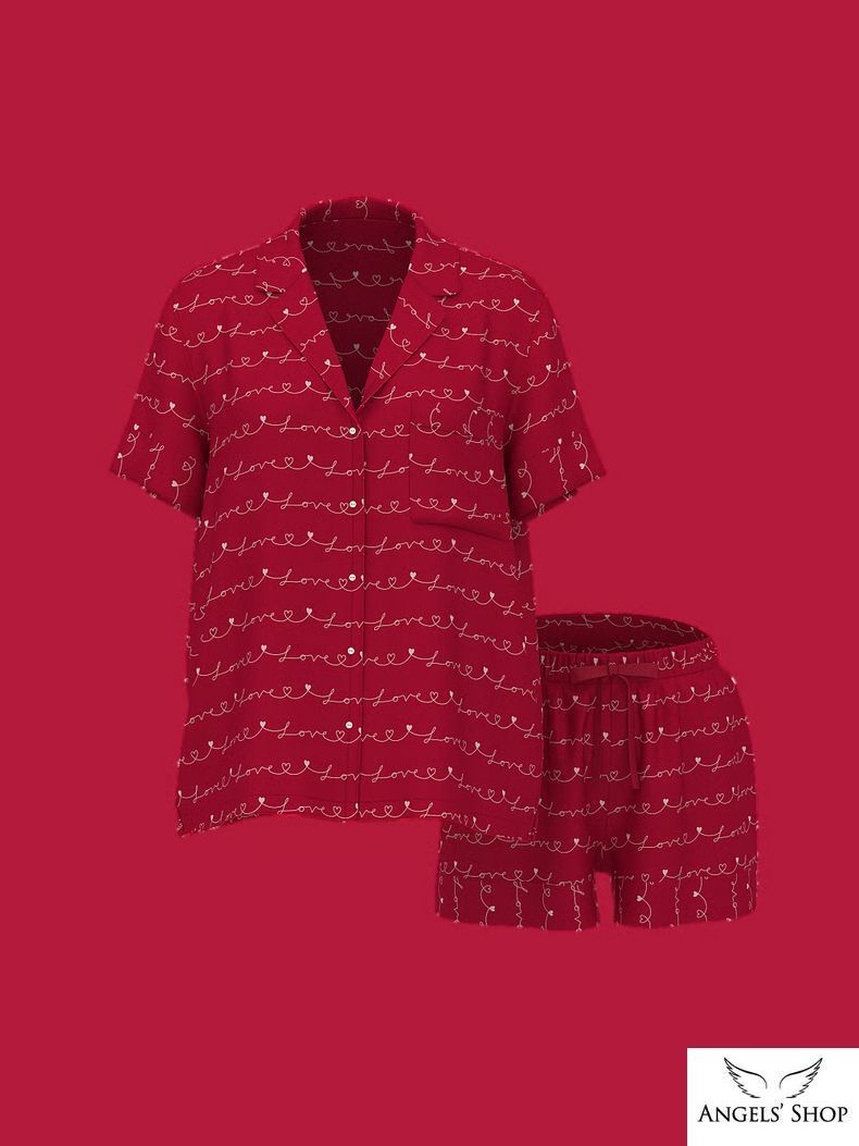 Сатиновая пижама Signature Satin Short Pajama Set Victoria's Secret