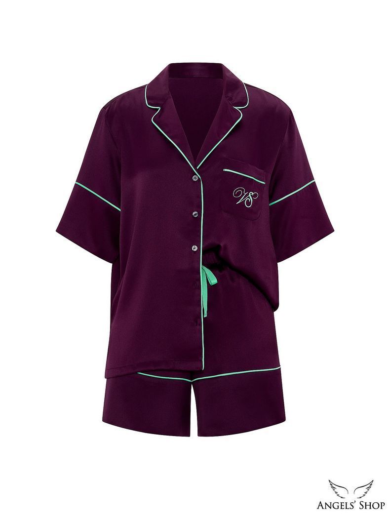 Сатинова піжама Signature Satin Short Pajama Set Victoria's Secret