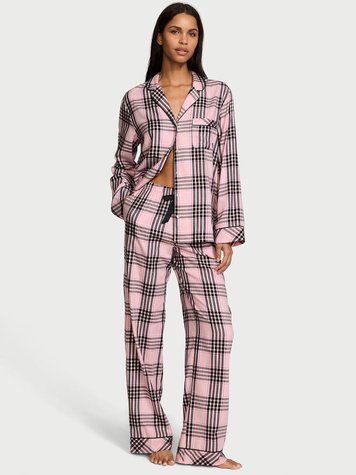 Фланелевая пижама Victoria's Secret Flannel Long Pajama Set