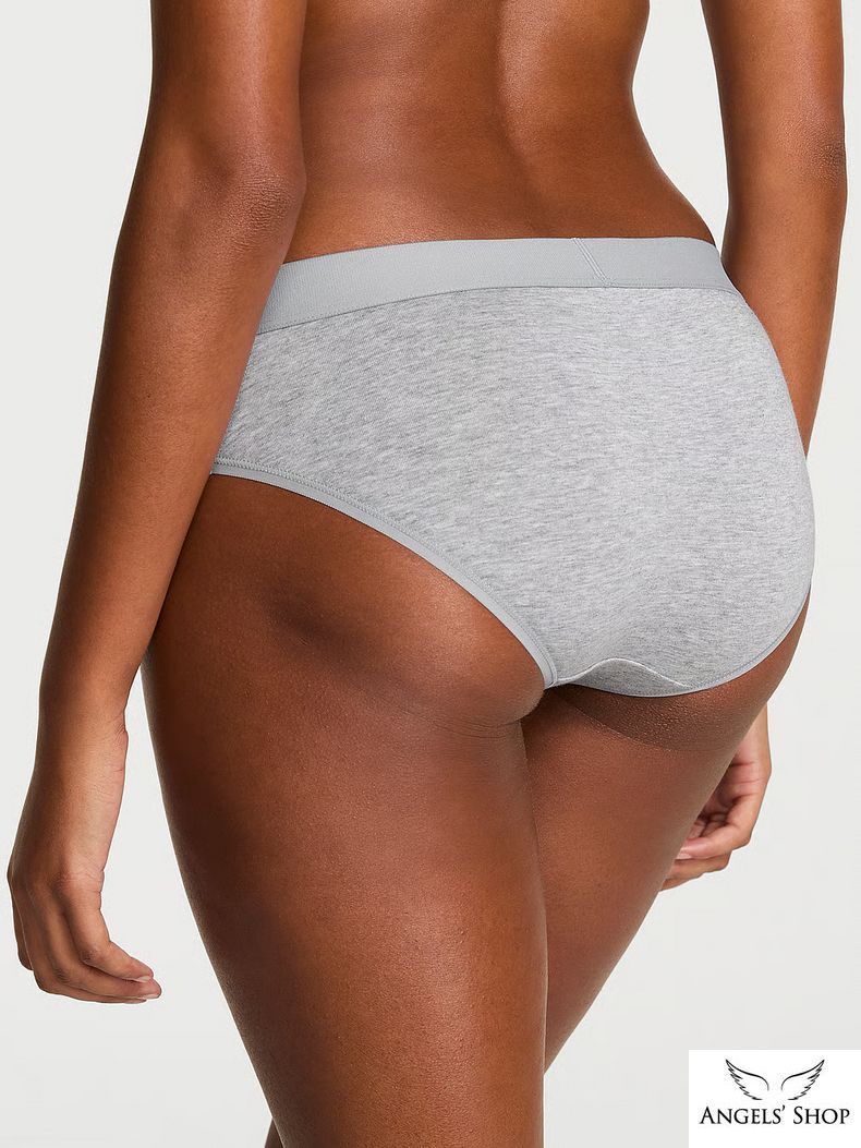 Серые трусики‑слипы Logo Cotton Shine Patch Hiphugger Panty серый