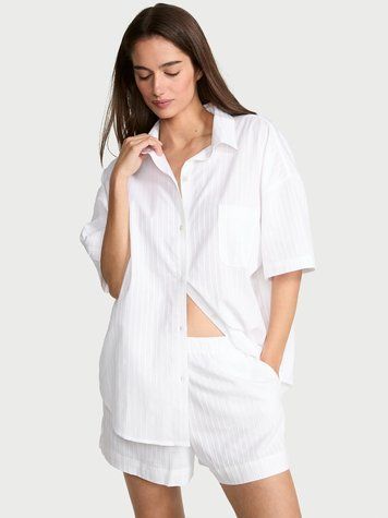 Піжама Modal-Cotton Striped Short Pajama Set Victoria's Secret