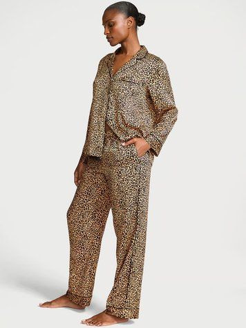 Сатинова піжама Signature Satin Long Pajama Set