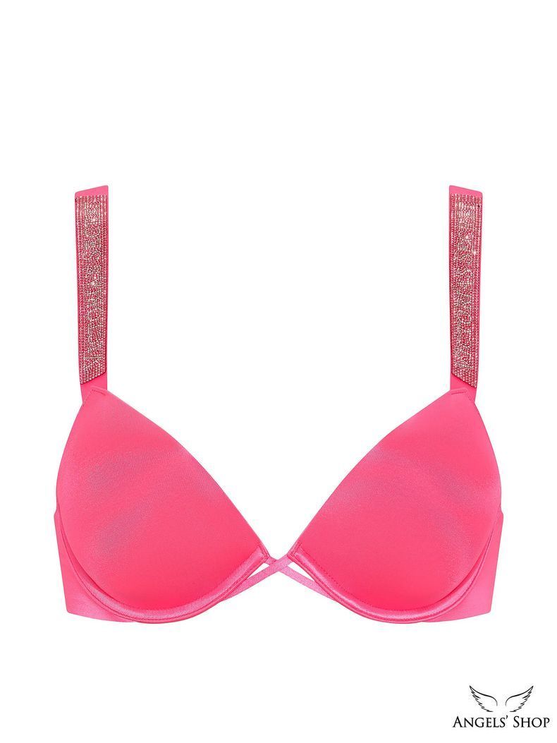 Рожевий бюстгальтер Logo Shine Strap Push-Up Bra рожевий