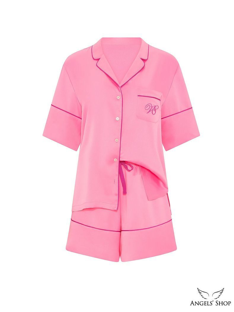 Сатинова піжама Signature Satin Short Pajama Set Victoria's Secret