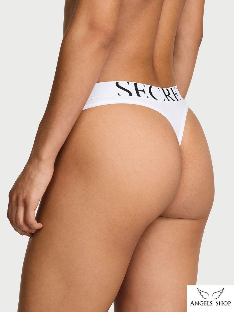 Трусики-стрінги Victoria&rsquo;s Secret Exploded Logo Cotton Thong