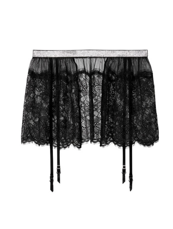 Черный пояс со стразами для чулок Victoria's Secret Shine Strap Garter Belt, XS\S