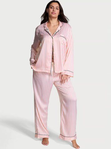 Сатинова піжама Signature Satin Long Pajama Set