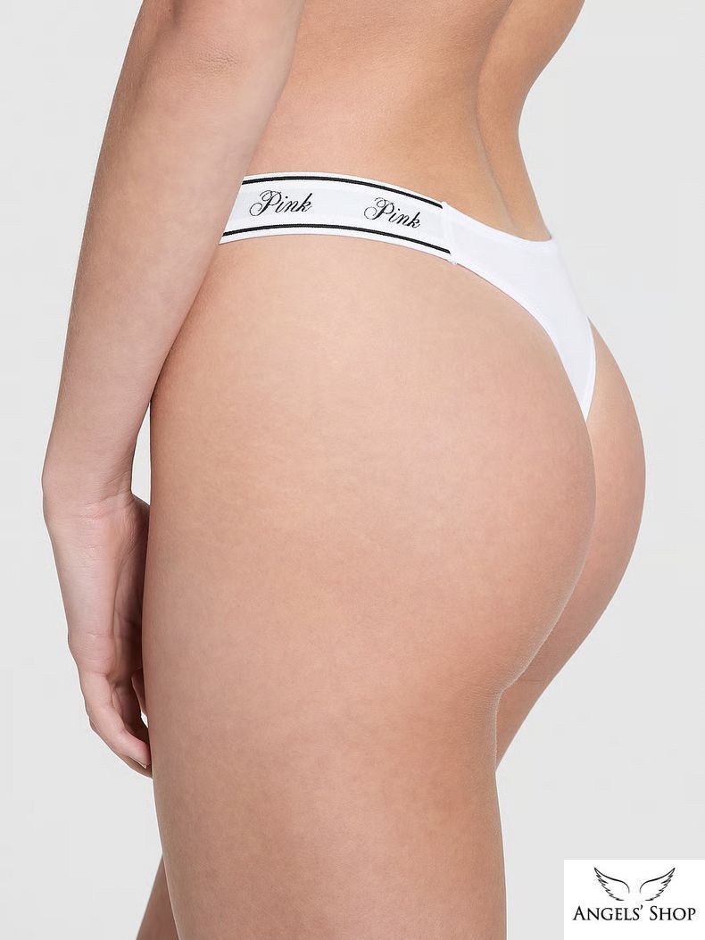 Трусики‑стринги Logo Cotton High-Leg Thong Panty