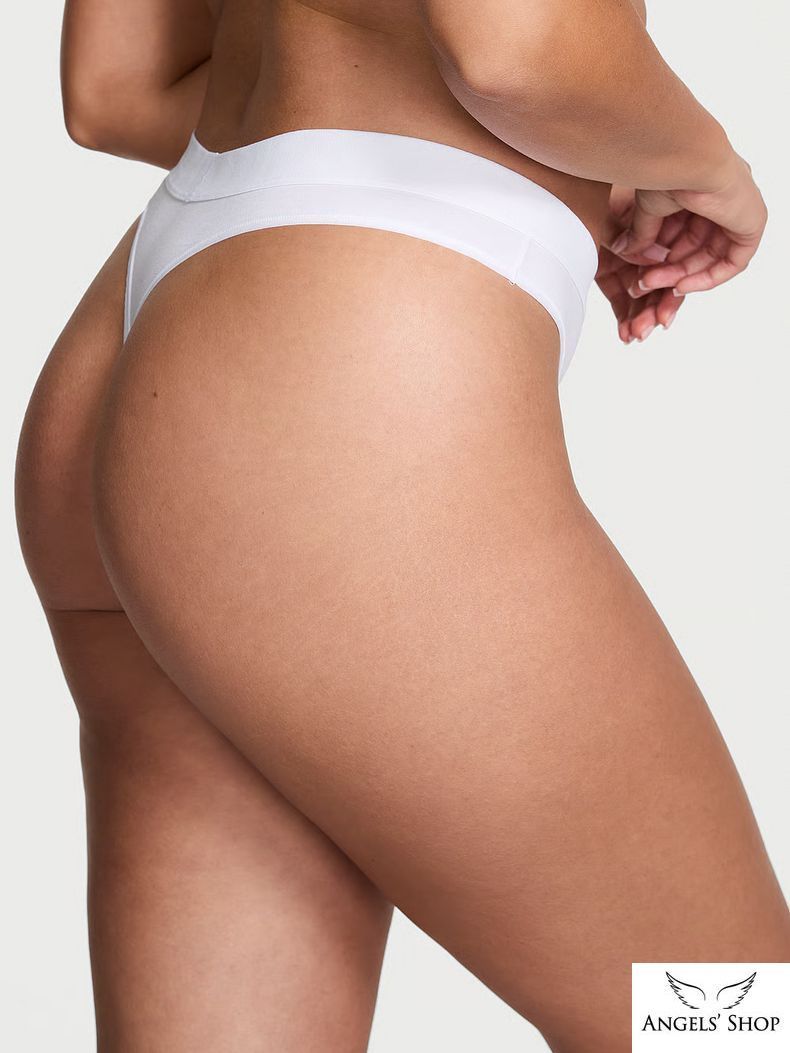 Трусики‑стрінги Victoria's Secret Logo Cotton Shine Patch Thong Panty.