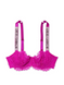 Розовый комплект белья со стразами Victoria’s Secret Bombshell Shine Strap, 36D, XS